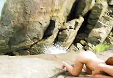 praia rocks threesome with two hot blondes pounding