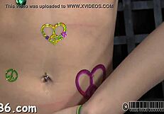 Bound sub cums hard as femdom mistress dominates with rough pussy fuck