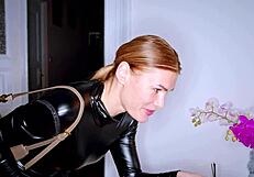 kitana lure in latex punishes brady bud with rough anal bang