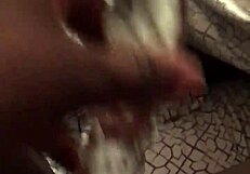 mmm trim that shaved caribbean pussy moanin hard with dildo cummin loud