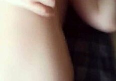 Teen Lovely Dove rides big hard cock doggystyle missionary cums hard shaking orgasms homemade
