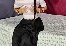 Hot sexy stepsister with big ass tits takes big black monster cock anal rough from stepbrother