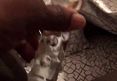 mmm trim that shaved caribbean pussy moanin hard with dildo cummin loud