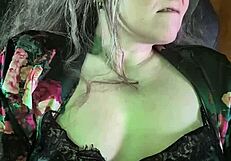 A homemade couple uses dildo vibrator on mature milf ass for intense anal orgasm