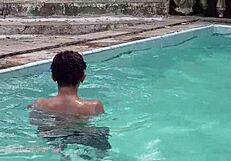 Boyfriend ditched me on valentine's so i fucked his son poolside revenge