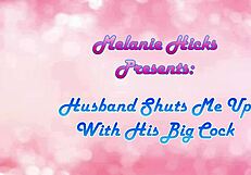 hubby stuffs my mouth with his throbbing big cock!