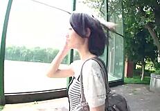 mizuki's hairy pussy creampied after pickup fuck session