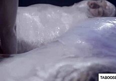 strangers meet in a dark cave for wild group fucking and blowjobs