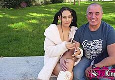 young valenpink's tiny tits tempt her 55yo sugardaddy's rough cravings