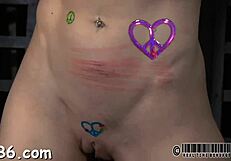 Bound sub cums hard as femdom mistress dominates with rough pussy fuck