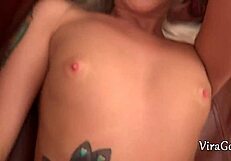 18YO BLONDE AMELIA FUCKED DOGGYSTYLE AND CUM ON SKINNY ASS