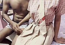 Hot Indian Schoolgirl Moans in Passionate After-School Creampie Ride