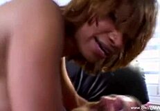 swingers housewife milf gets nasty group cumshot fuck