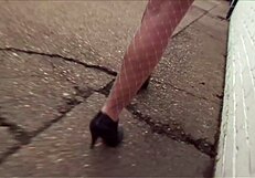 fishnet slut teen sucks then gets pussy hammered hard