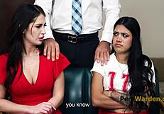 will you punish this cougar mommy and her friend in the office for her future?