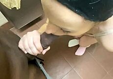 public bathroom slut gets choked gagged on bbc monster cock