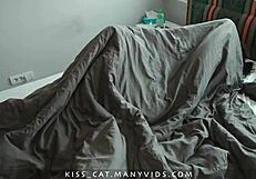 Stepson fucks blindfolded stepmom missionary style dont cum inside