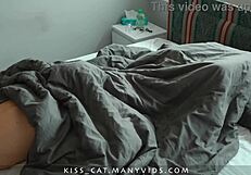 Stepson fucks blindfolded stepmom missionary style dont cum inside