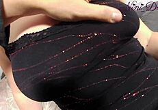 European milf hides massive natural tits craving wild sofa fuck frenzy underneath