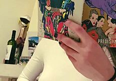 Girlfriend's secret thrill no bra slips out at wild italian party voyeur gaze