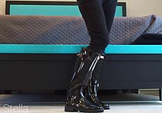 Boot slut hunter drowns in mega jizz cum load on ass in shiny shoes e01 free