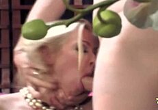 riding my huge dildo stretches my thick blonde booty ass ready for his big cock anal prep