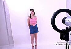 Hey cute brunette, wanna get fucked in this casting sofa?