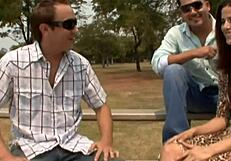 amazing skinny brunette with big nipples gets SPANKED riding cowgirl pussy in heels as boyfriend watches deepthroat blowjob