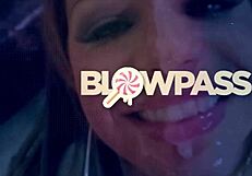 melody marks gags on sloppy monster deepthroat with big tits bouncing