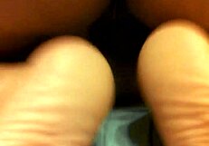 wife's shaved pussy grips big cock before massive cumshot blast