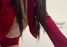 ever tried standing office bathroom fuck with huge titted horny ending creampie