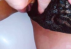 naughty babe secretly fingers pink pussy in public restroom voyeur