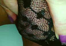 naughty babe secretly fingers pink pussy in public restroom voyeur