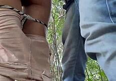 Fucking hot neighbor deep in the outdoor woods?