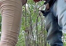 Fucking hot neighbor deep in the outdoor woods?