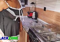 Step Mom Catches Step Son Jerking Off In Kitchen Close Up