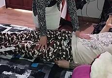 University girl drops to knees delivering sloppy blowjob for voyeur eyes