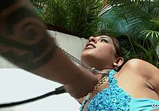 Tanned Latina Bitch Seduces Stranger for First Anal at Casting