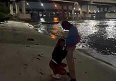 i watch my wife spread for her bull's cock right on the beach cuck humiliation