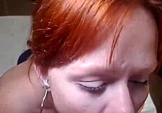 Redhead webcam slut swallows cousin's cock spanked smiling cumshot