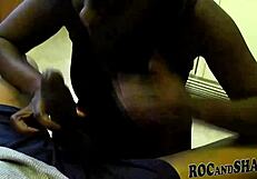 ebony wife anal assfucking lover in kitchen