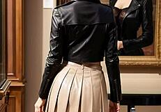 Art student skirt upskirt outdoor leather sex lessons - illustrated dream!