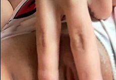 chica heats up watching hot porn video gets super horny