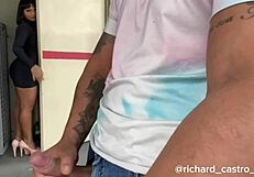 caught the doorman jerking off outdoors pov solo latina teen masturbation fetish