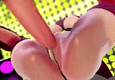 short hair girl performs serious courtship dance