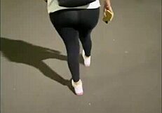 Flashing Big Latina Ass in Public Store Makes Me Masturbate in Restroom