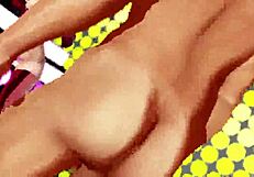 short hair girl performs serious courtship dance