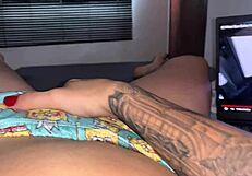 Put on headphones now we're jerking off together hard!