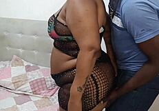 Chubby latina fat ass bounces on big black monster cock till orgasm with the doorman
