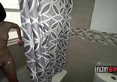 black stepdad walks in on babysitter natalie porkman fingering herself in bathroom pov